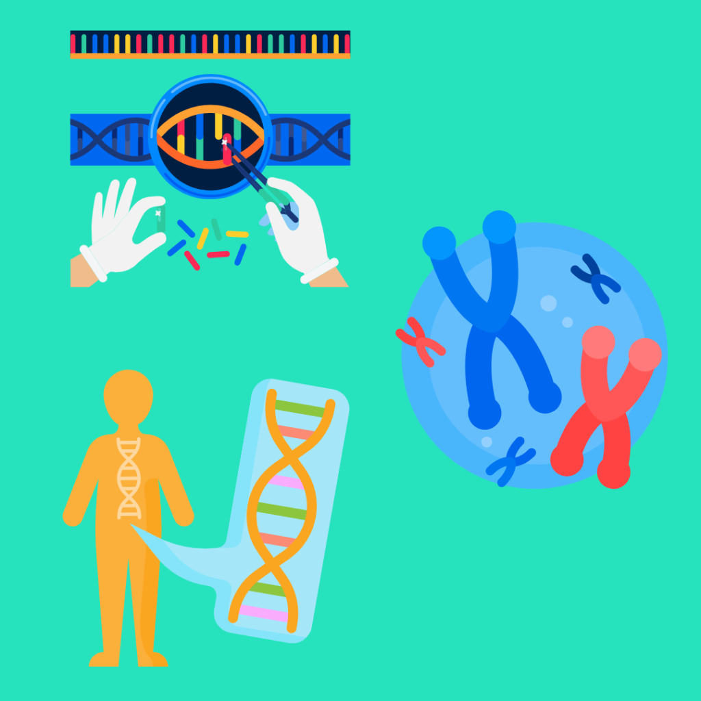 Graphic design images of genes.