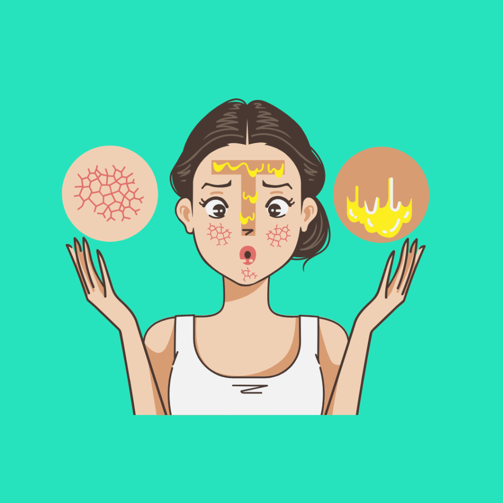 Image of a person with different skin conditions on their body.